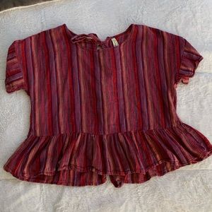 Open Back Striped Top